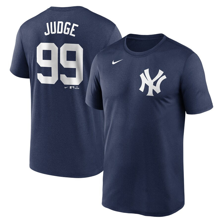 Men's New York Yankees Aaron Judge Nike Navy Legend Name & Number Performance T-Shirt - Puhuasuan