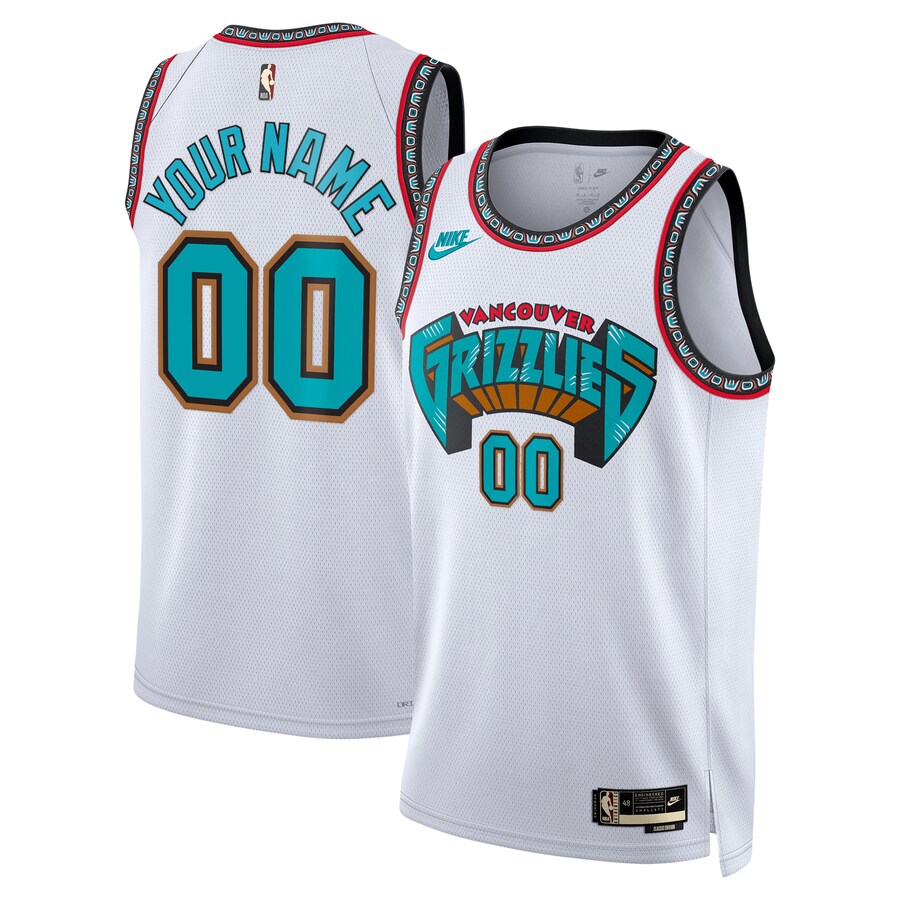 Unisex Adult Memphis Grizzlies Nike White Swingman Custom Jersey - Classic Edition - Puhuasuan