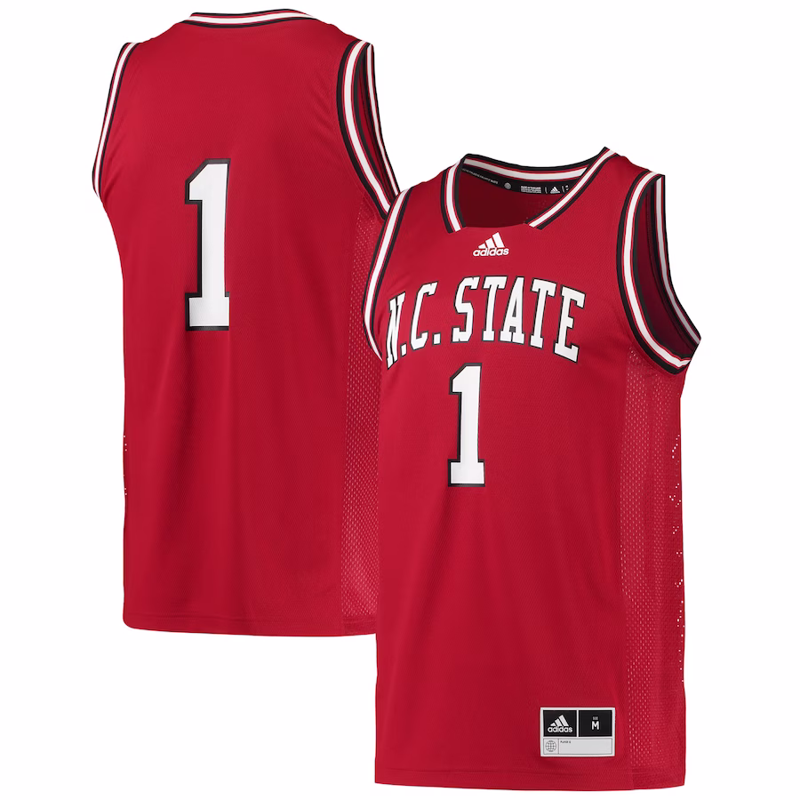#1 NC State Wolfpack adidas Reverse Retro Jersey - Red - Puhuasuan