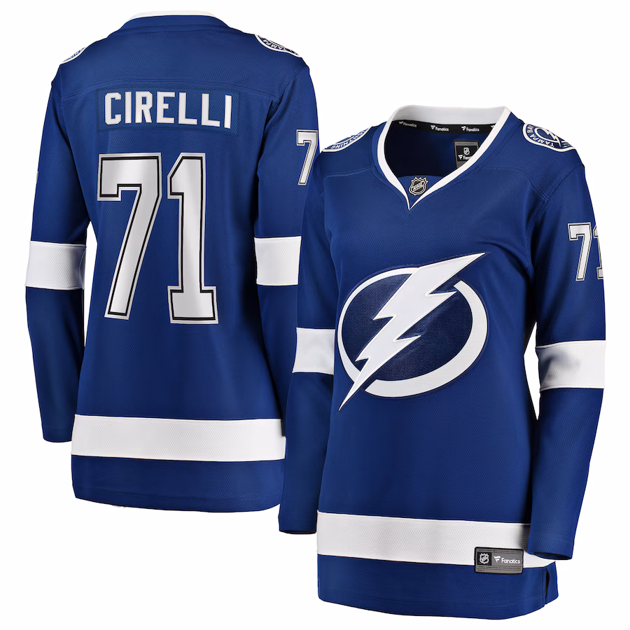 Women's Tampa Bay Lightning Anthony Cirelli Fanatics Blue Home Breakaway Player Jersey - Puhuasuan