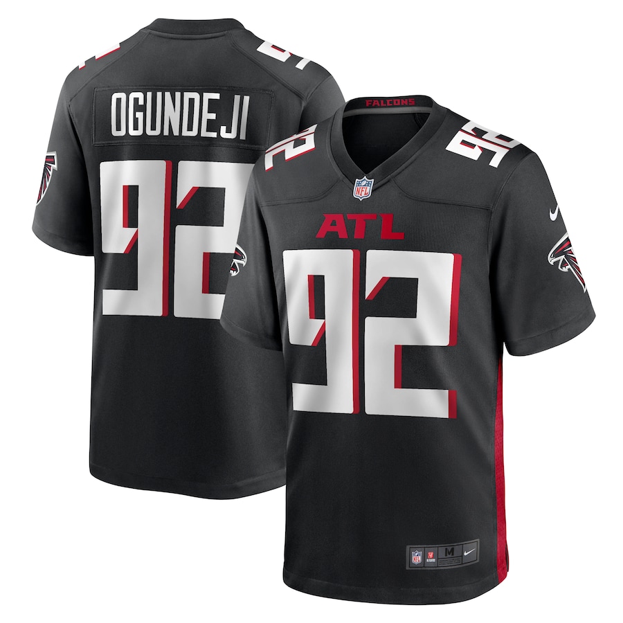 Men's Atlanta Falcons Adetokunbo Ogundeji Nike Black Game Jersey - Puhuasuan