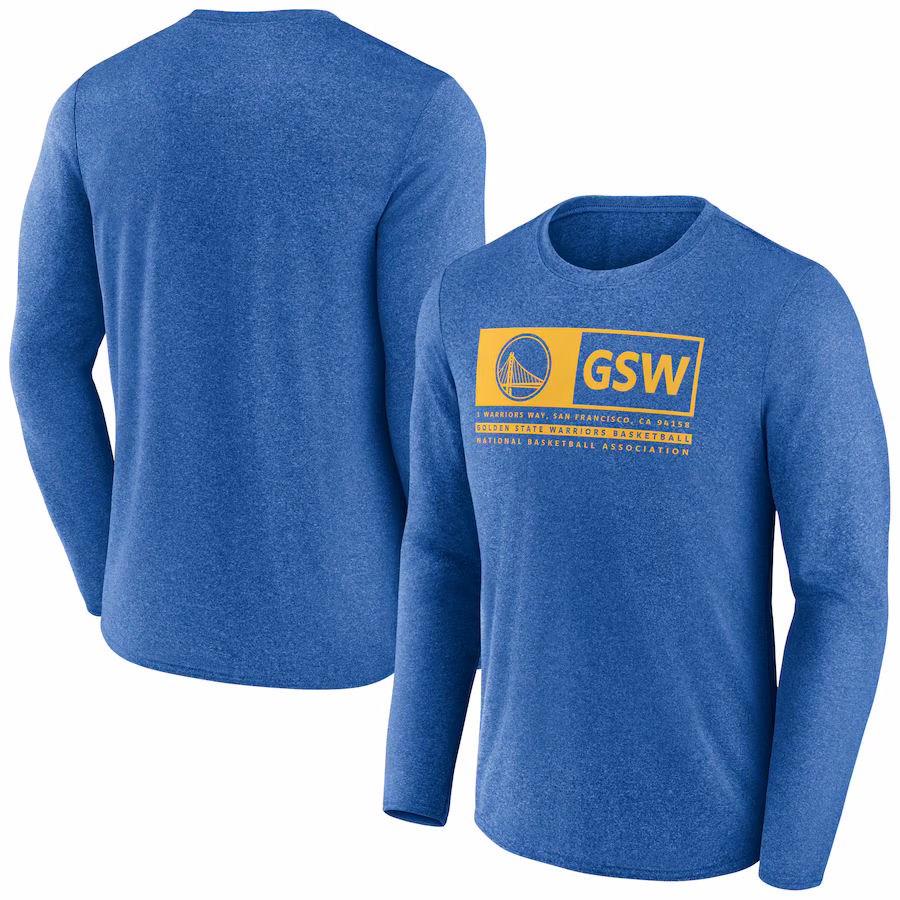 Men's Golden State Warriors Fanatics Heather Royal Three-Point Play T-Shirt - Puhuasuan