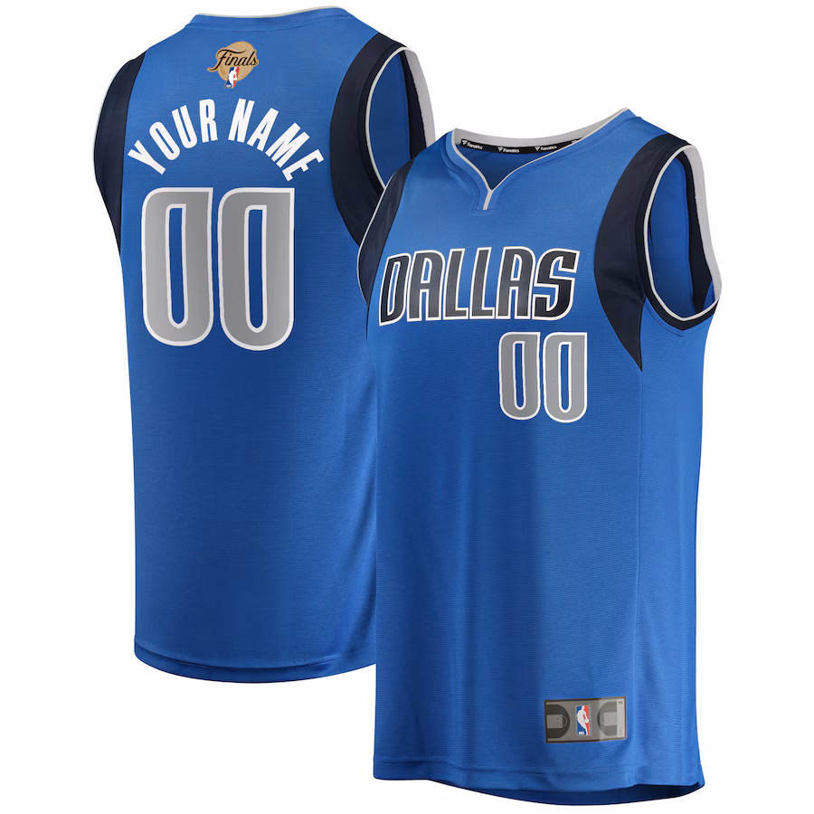 Men's Dallas Mavericks  Fanatics Blue 2024 NBA Finals Custom Fast Break Jersey - Icon Edition - Puhuasuan