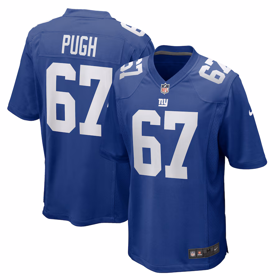 Men's New York Giants Justin Pugh Nike  Royal  Game Jersey - Puhuasuan
