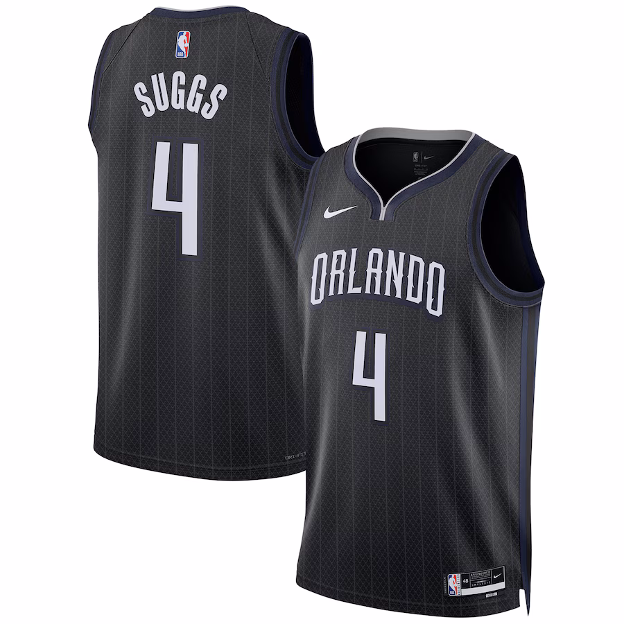 Unisex Orlando Magic Jalen Suggs Nike Black 2022/23 Swingman Jersey - City Edition - Puhuasuan