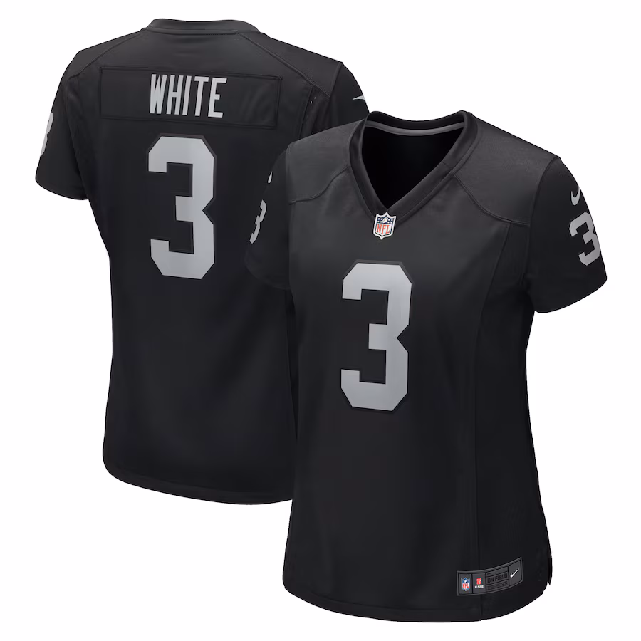 Women's Las Vegas Raiders Zamir White Nike Black Game Jersey - Puhuasuan