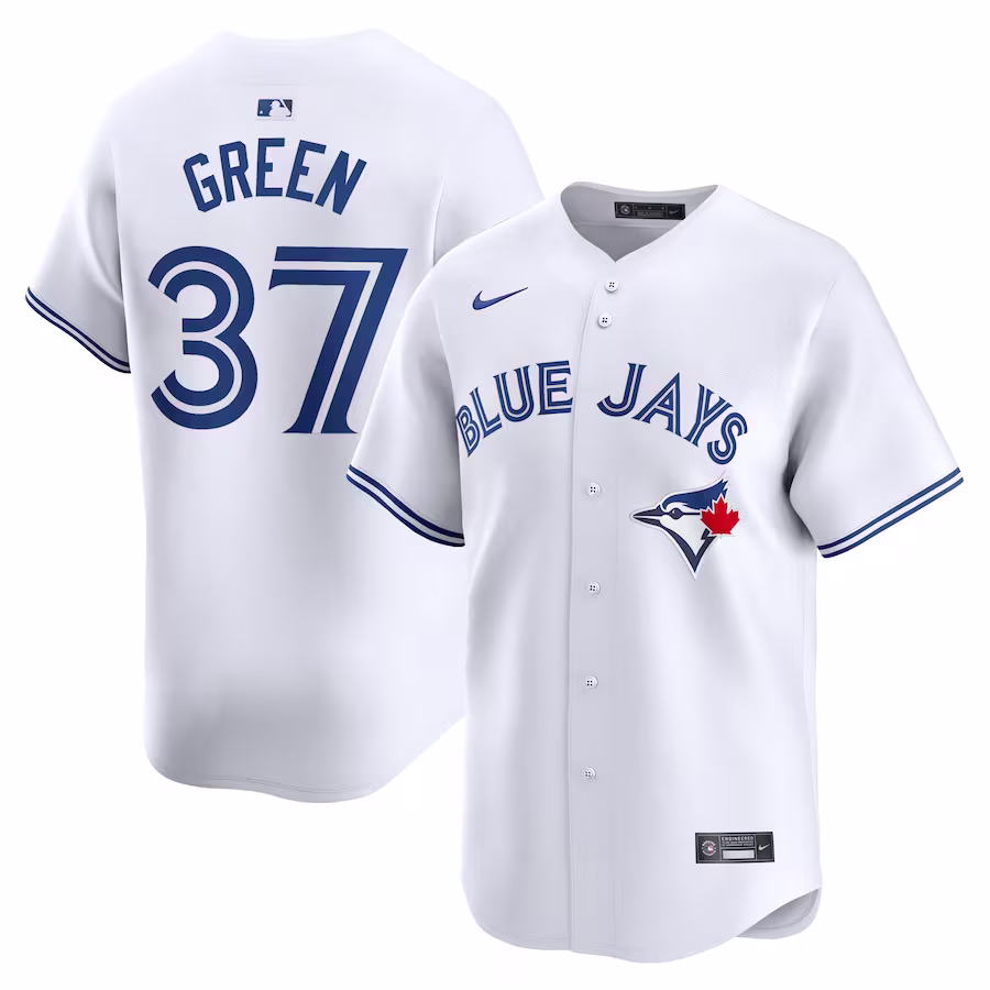 Men's Toronto Blue Jays Chad Green Nike White Home Limited Player Jersey - Puhuasuan