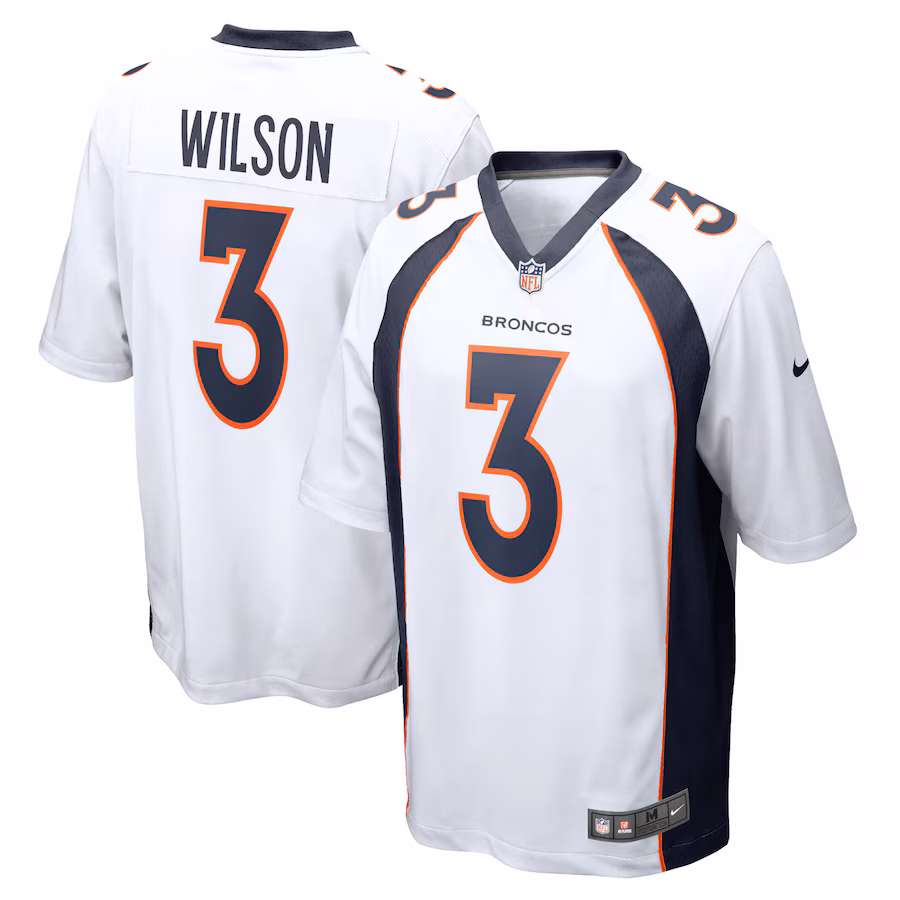 Youth Denver Broncos Russell Wilson Nike White Game Jersey - Puhuasuan