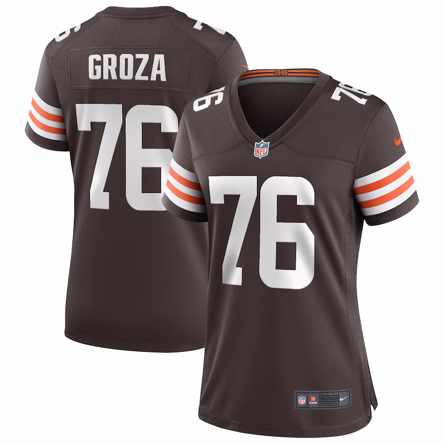 Women's Cleveland Browns Lou Groza Nike Brown Game Retired Player Jersey - Puhuasuan