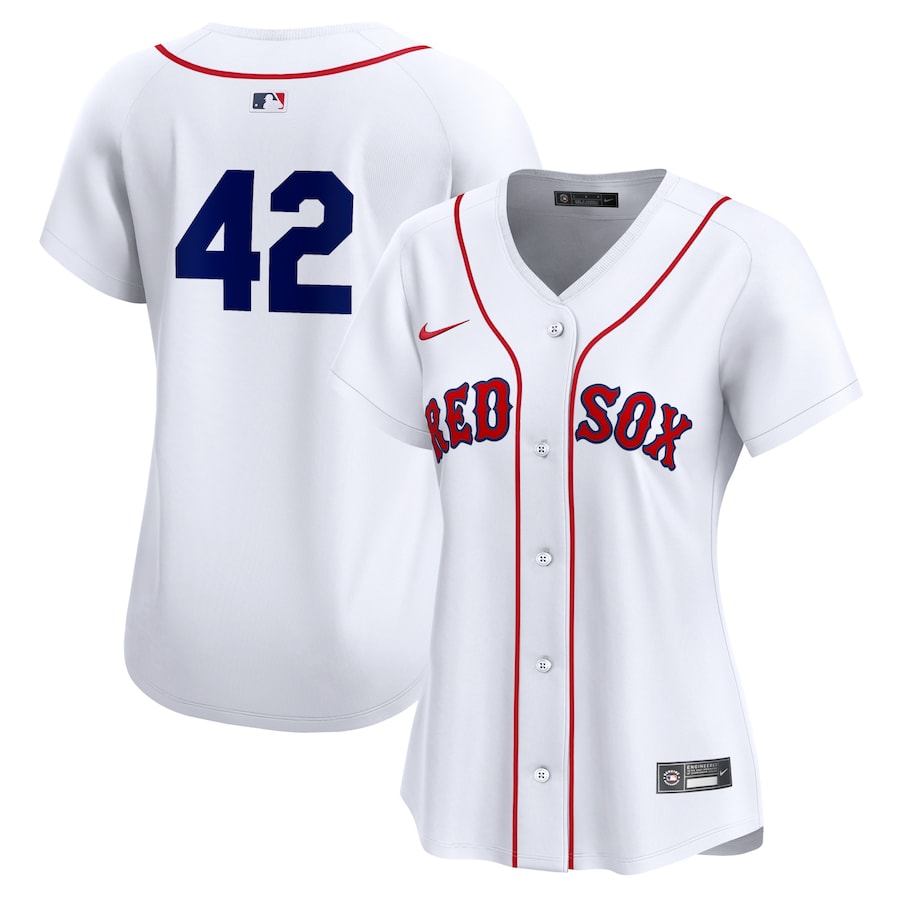 Women's Boston Red Sox  Nike White 2024 Jackie Robinson Day Home Limited Jersey - Puhuasuan