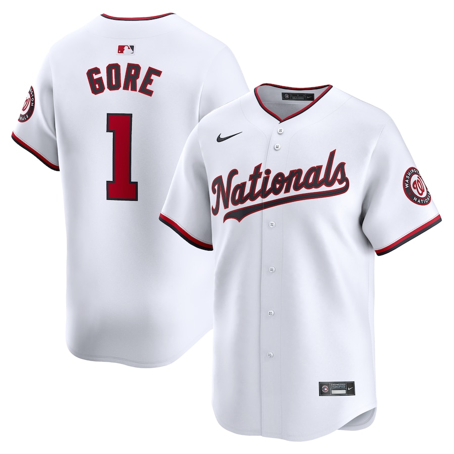 Men's Washington Nationals MacKenzie Gore Nike White Home Limited Player Jersey - Puhuasuan