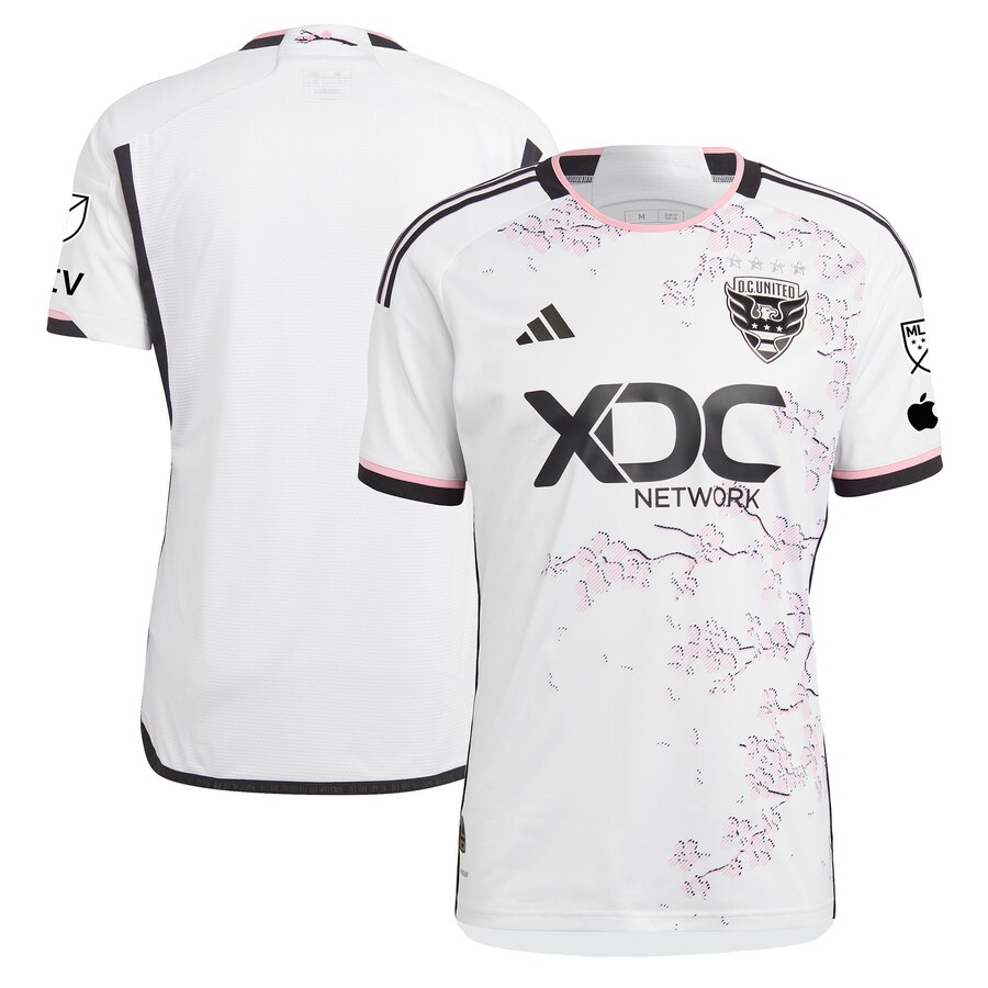Men's D.C. United adidas White 2023 The Cherry Blossom Kit Authentic Jersey - Puhuasuan