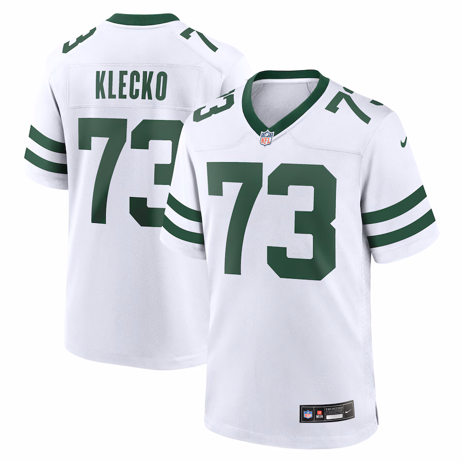 Men's New York Jets Joe Klecko Nike White Legacy Retired Player Game Jersey - Puhuasuan