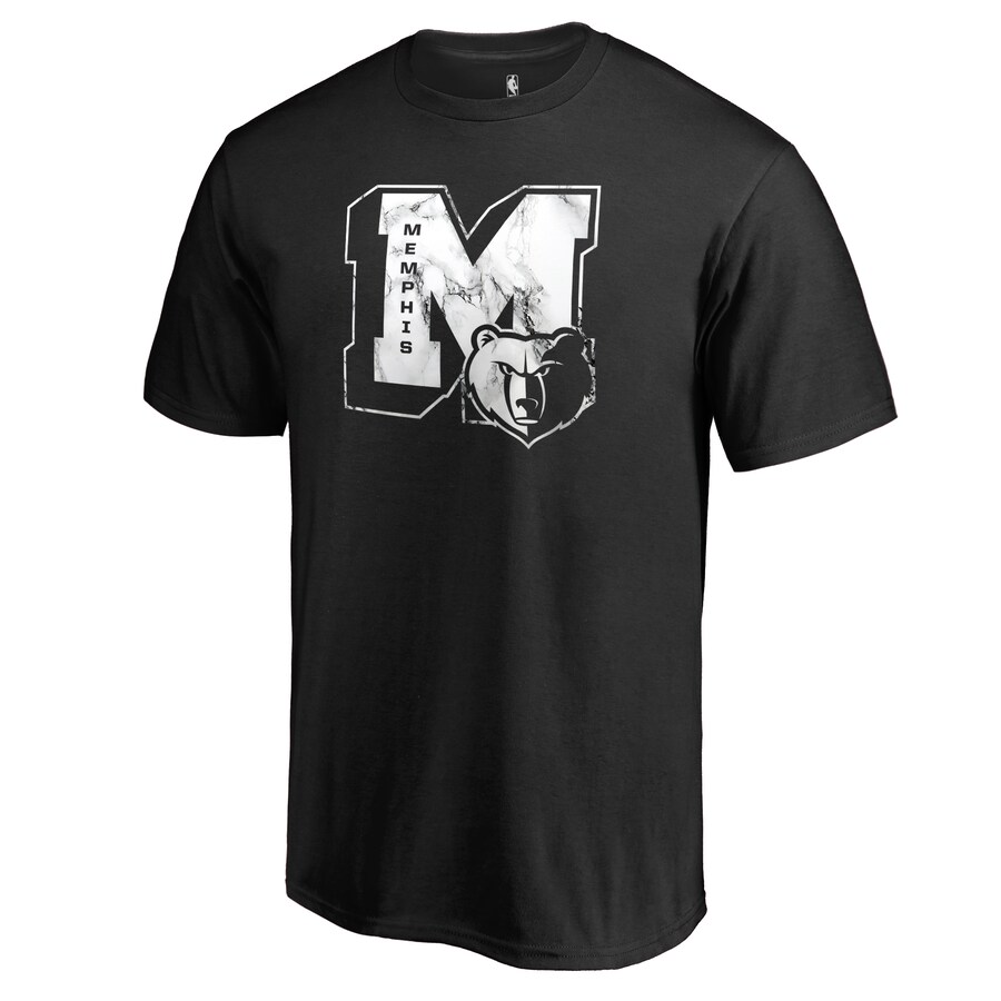 Men's Memphis Grizzlies Black Letterman T-Shirt - Puhuasuan