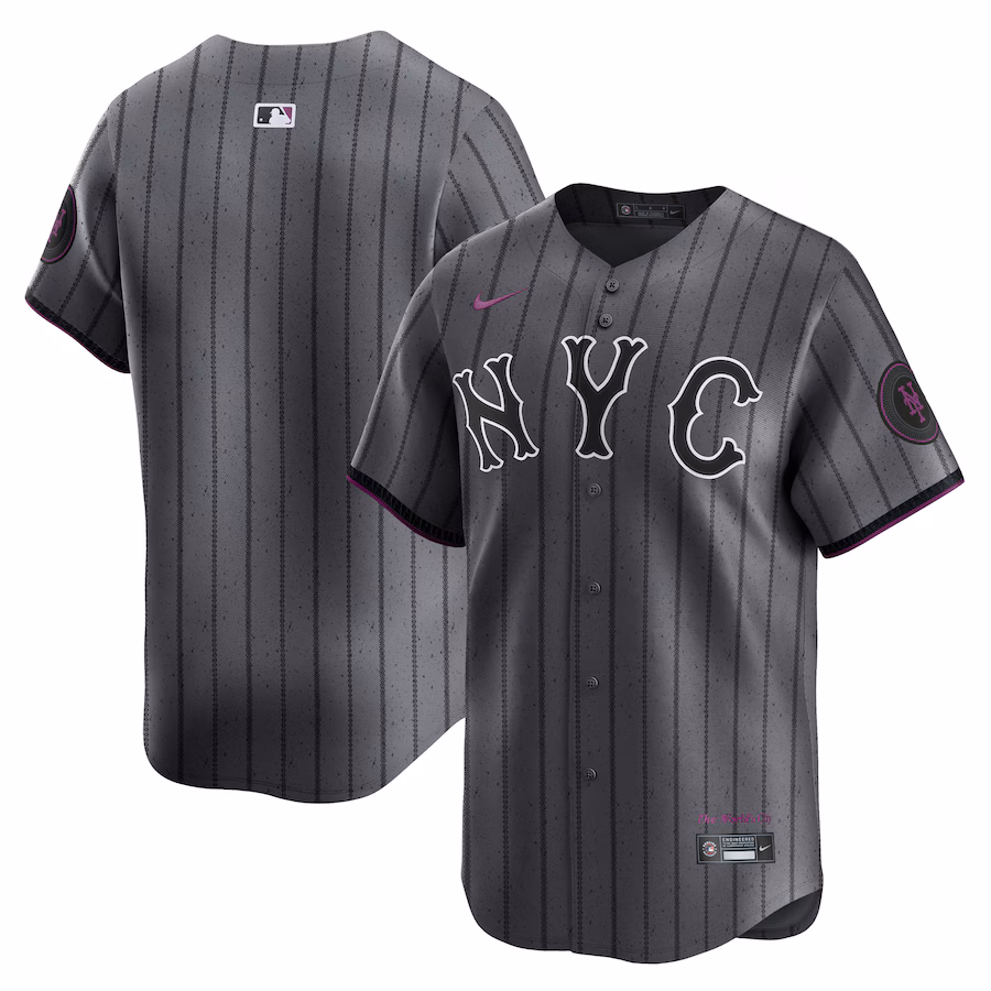 Men's New York Mets Nike Graphite 2024 City Connect Limited Jersey - Puhuasuan