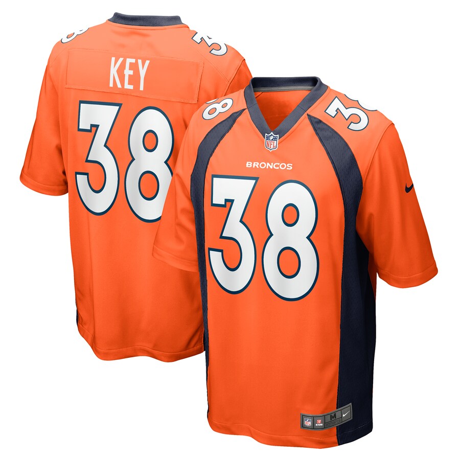 Men's Denver Broncos Devon Key Nike  Orange Team Game Jersey - Puhuasuan