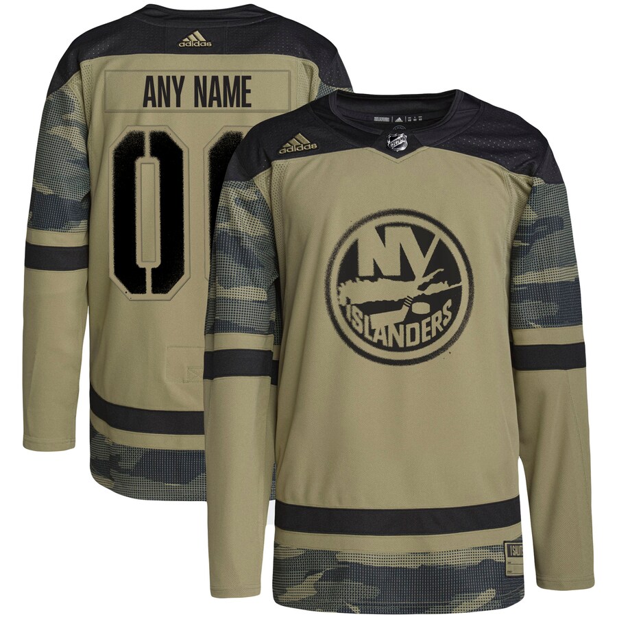 Men's New York Islanders adidas Camo Military Appreciation Team Authentic Custom Practice Jersey - Puhuasuan