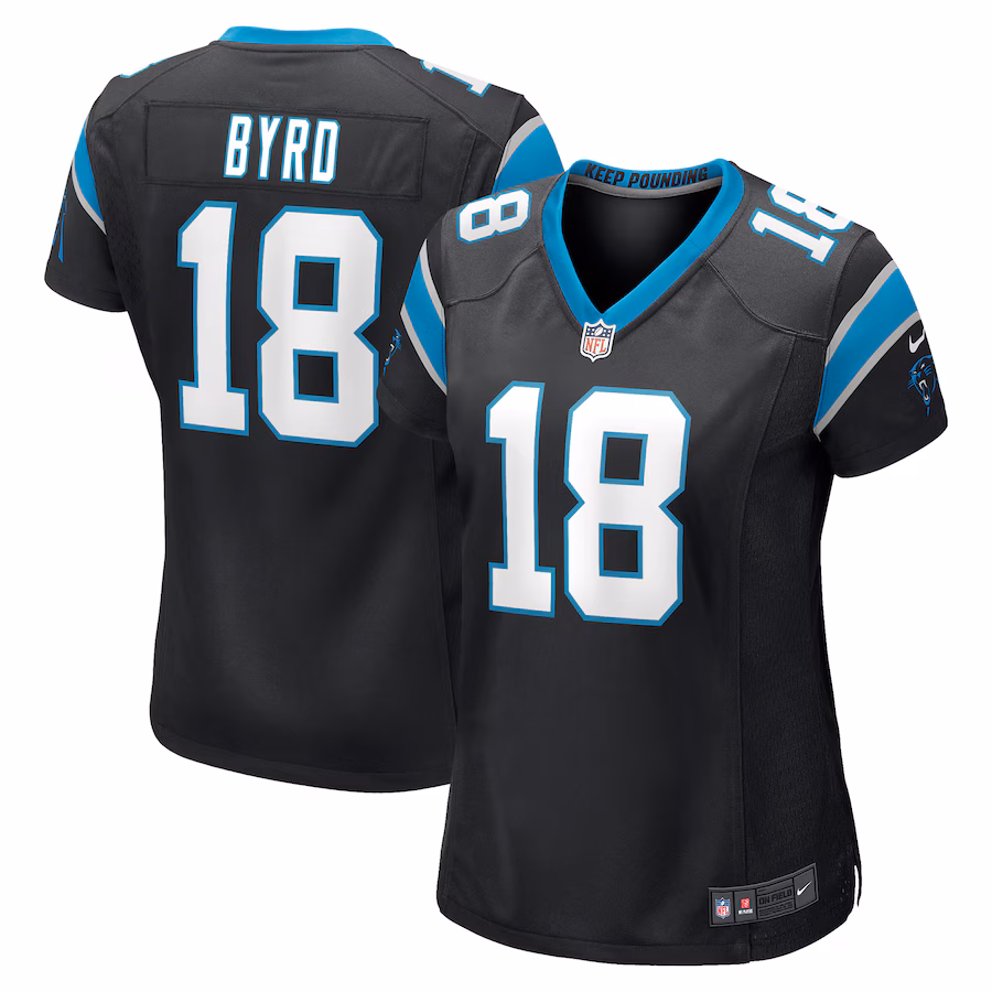 Women's Carolina Panthers Damiere Byrd Nike Black Game Player Jersey - Puhuasuan