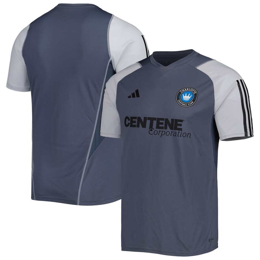 Men's Charlotte FC adidas Gray 2023 On-Field Training Jersey - Puhuasuan