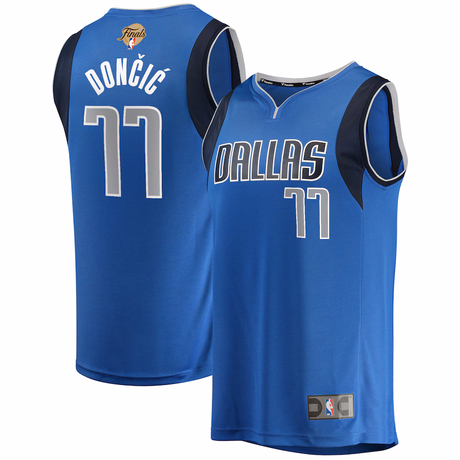 Men's Dallas Mavericks Luka Don?i? Fanatics Blue 2024 NBA Finals Fast Break Replica Player Jersey - Icon Edition - Puhuasuan