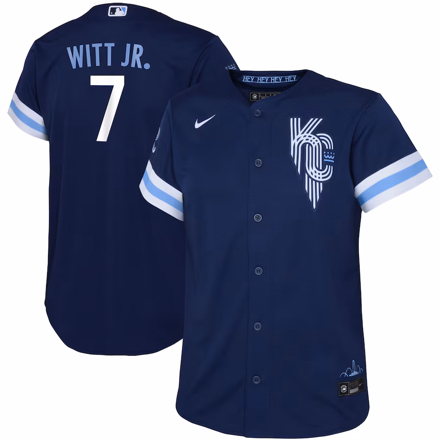 Toddler Kansas City Royals Bobby Witt Jr. Nike Navy City Connect Replica Player Jersey - Puhuasuan