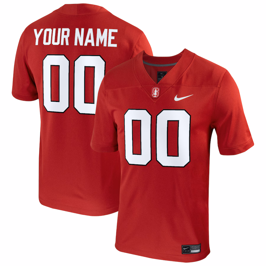 Men's Nike  Cardinal Stanford Cardinal Football Custom Game Jersey - Puhuasuan