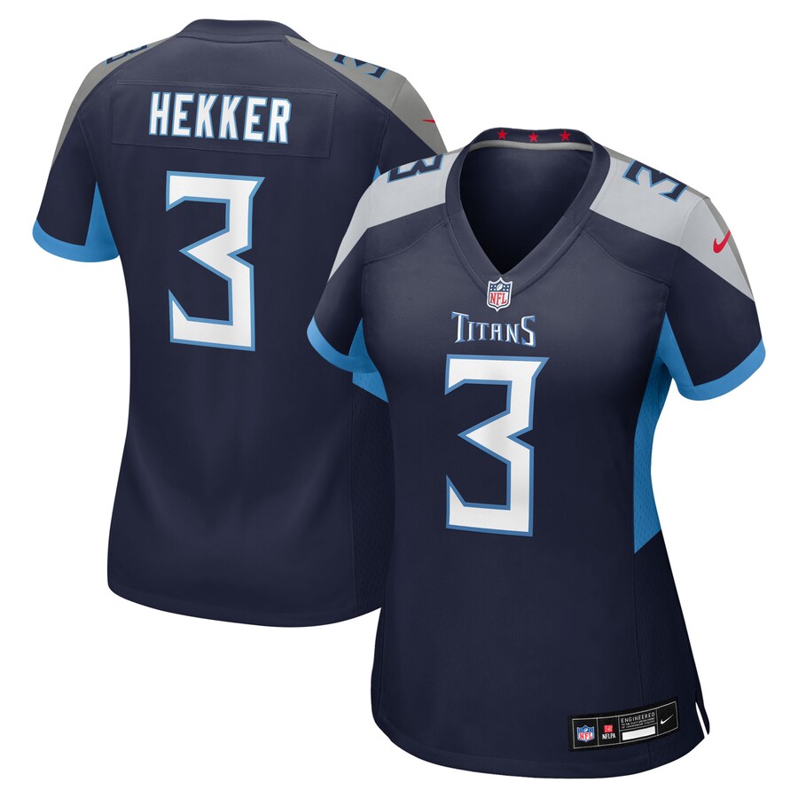 Women's Tennessee Titans Johnny Hekker Nike Navy Team Game Jersey - Puhuasuan