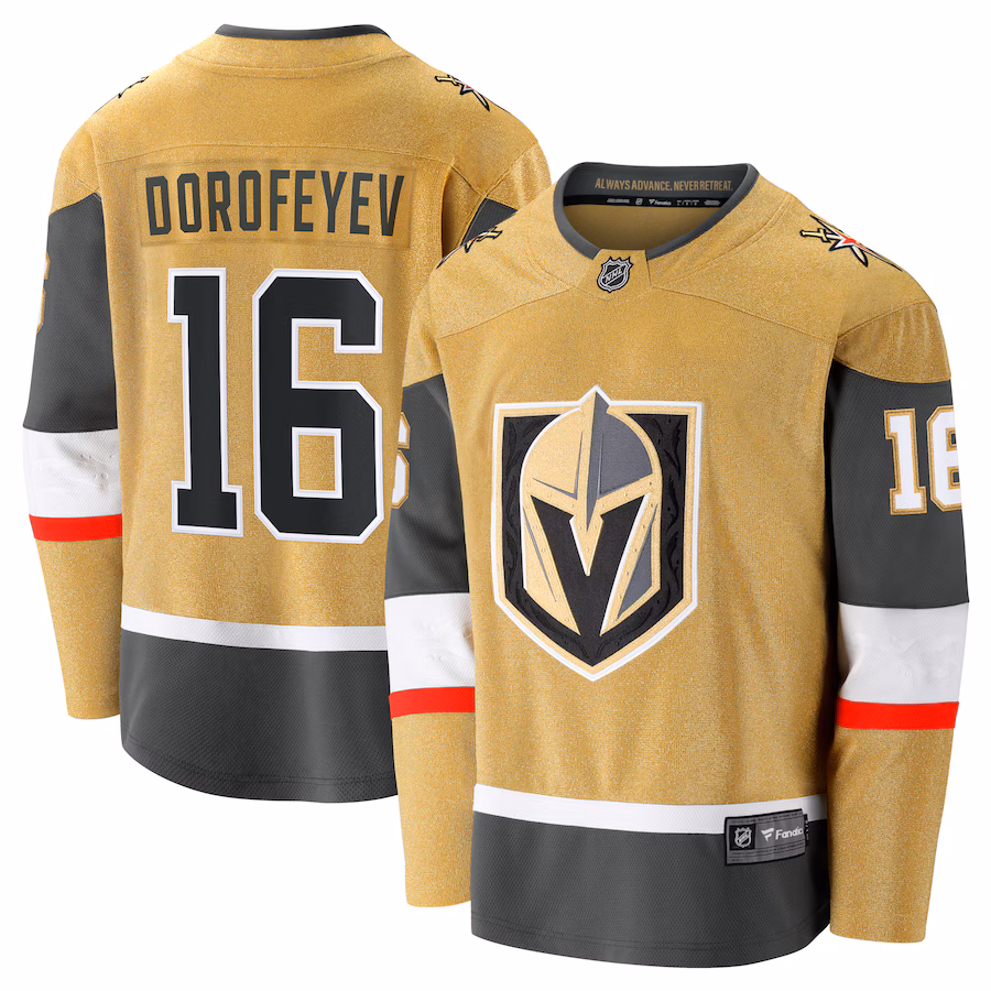 Men's Vegas Golden Knights Pavel Dorofeyev Fanatics Gold Premier Breakaway Player Jersey - Puhuasuan