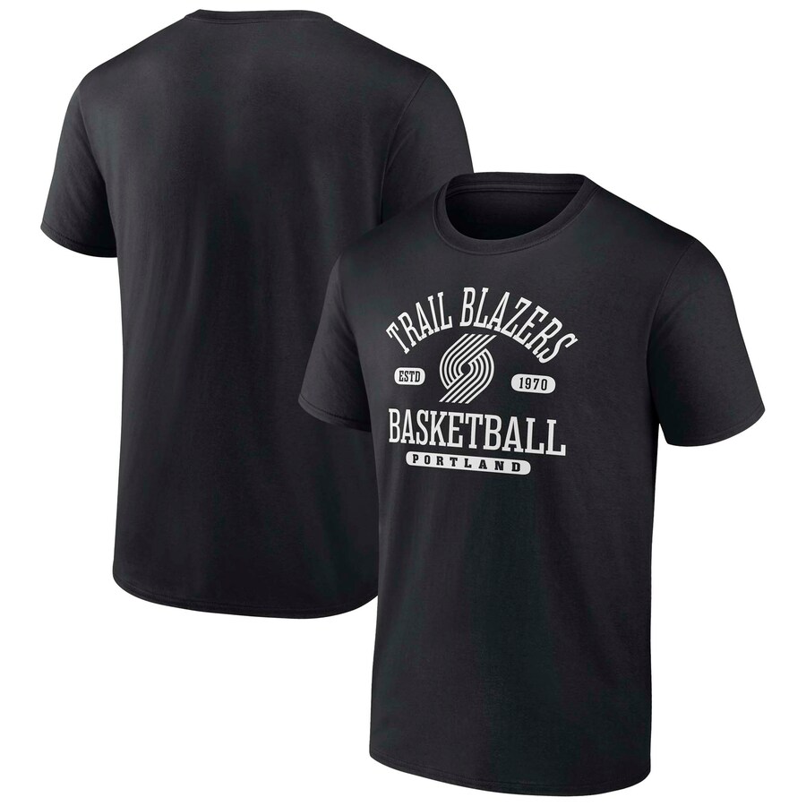 Men's Portland Trail Blazers  Fanatics Black Calling Plays T-Shirt - Puhuasuan