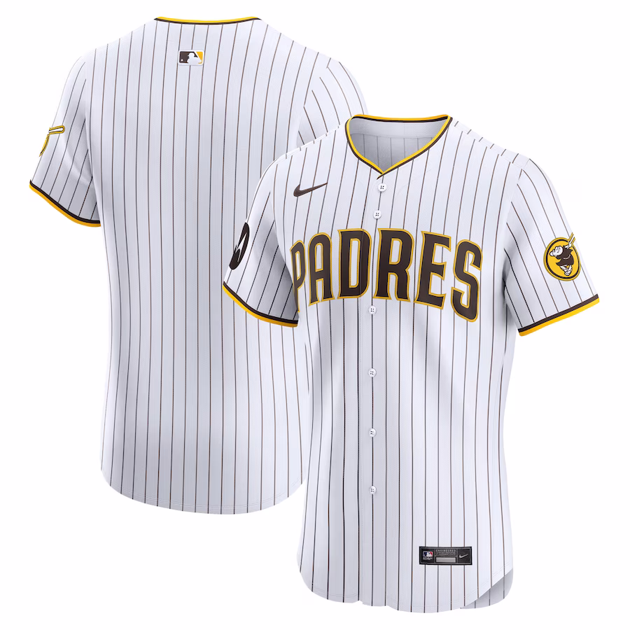 Men's San Diego Padres Nike White Home Elite Patch Jersey - Puhuasuan