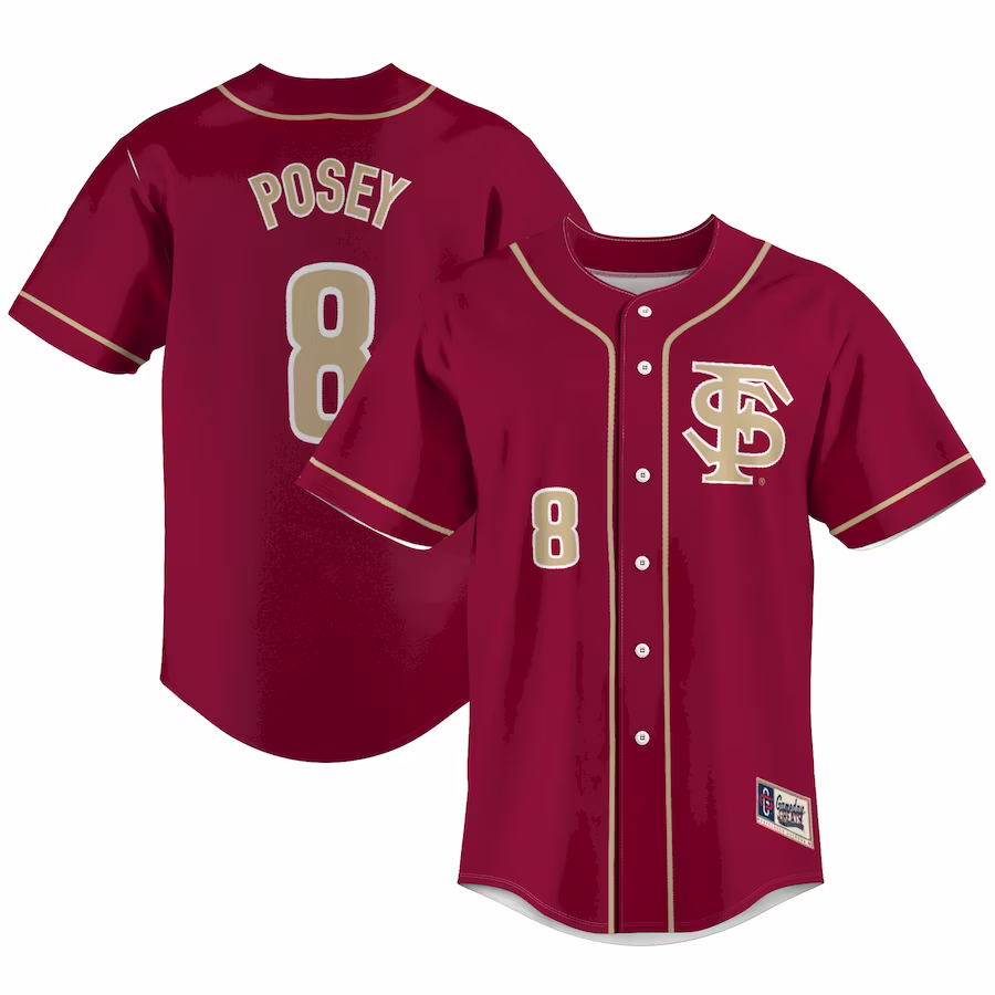 Buster Posey Florida State Seminoles GameDay Greats Youth Lightweight Baseball Jersey - Garnet - Puhuasuan