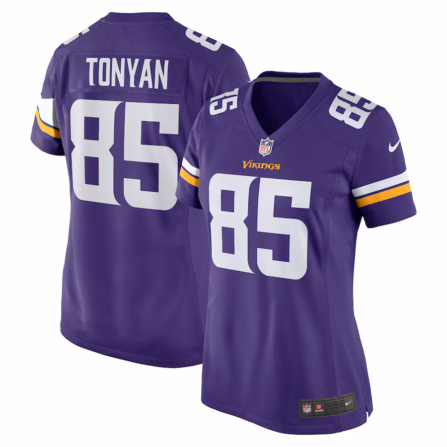 Women's Minnesota Vikings Robert Tonyan Nike Purple Team Game Jersey - Puhuasuan