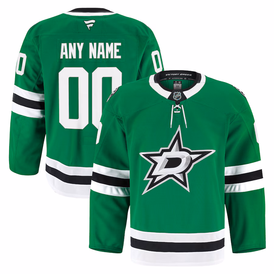 Men's Dallas Stars Fanatics Kelly Green Home Authentic Pro Custom Jersey - Puhuasuan