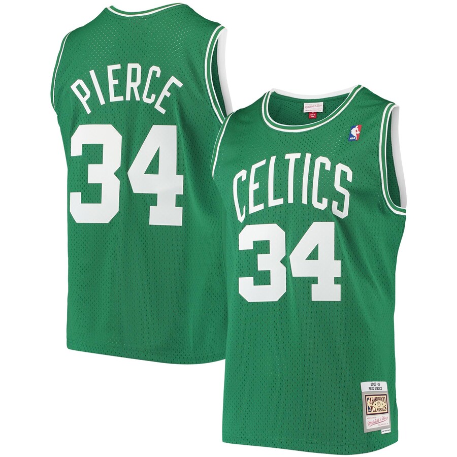 Men's Boston Celtics Paul Pierce Mitchell & Ness Kelly Green Hardwood Classics Swingman Jersey - Puhuasuan