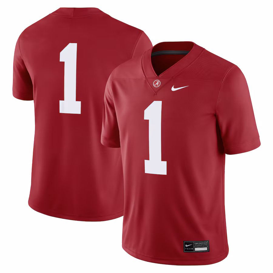 #1 Alabama Crimson Tide Nike Game Jersey - Crimson - Puhuasuan
