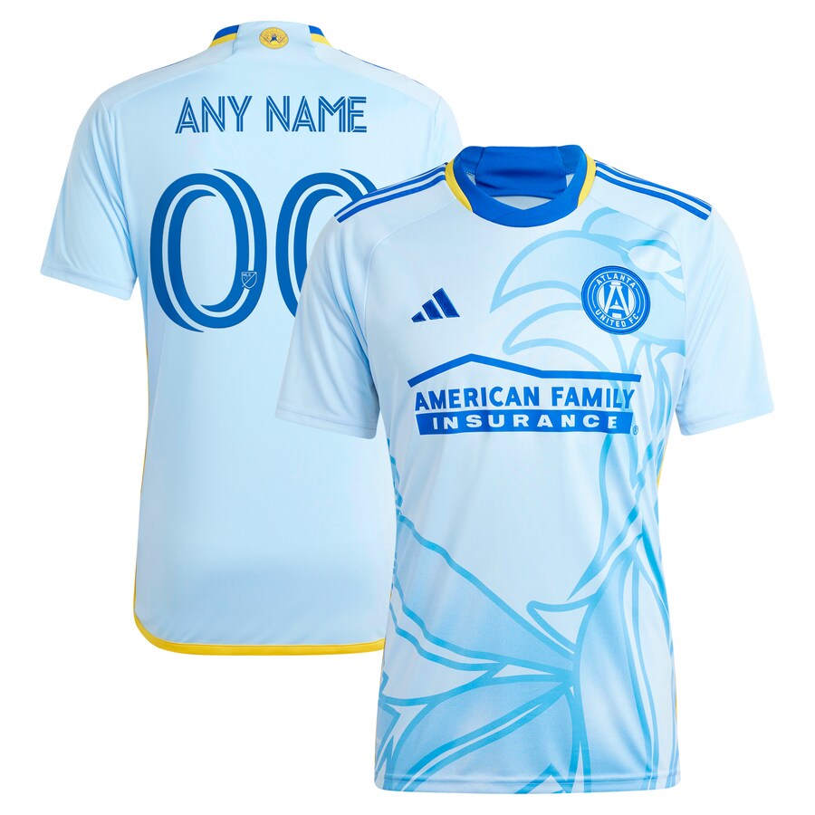 Men's Atlanta United FC  adidas Light Blue 2024 The Resurgens Kit Replica Custom Jersey - Puhuasuan