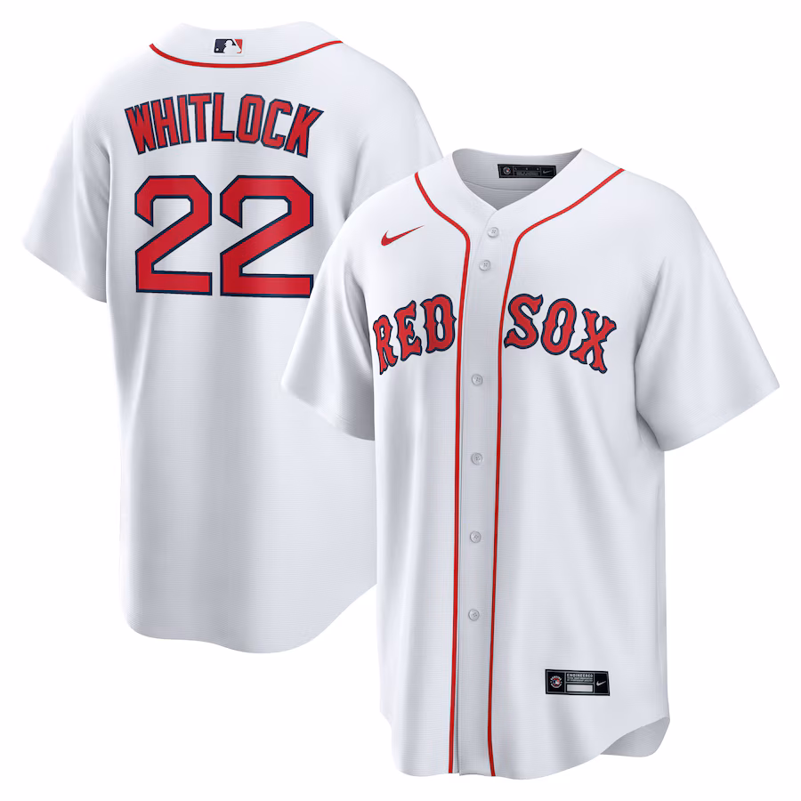 Men's Boston Red Sox Garrett Whitlock Nike White Home Replica Jersey - Puhuasuan