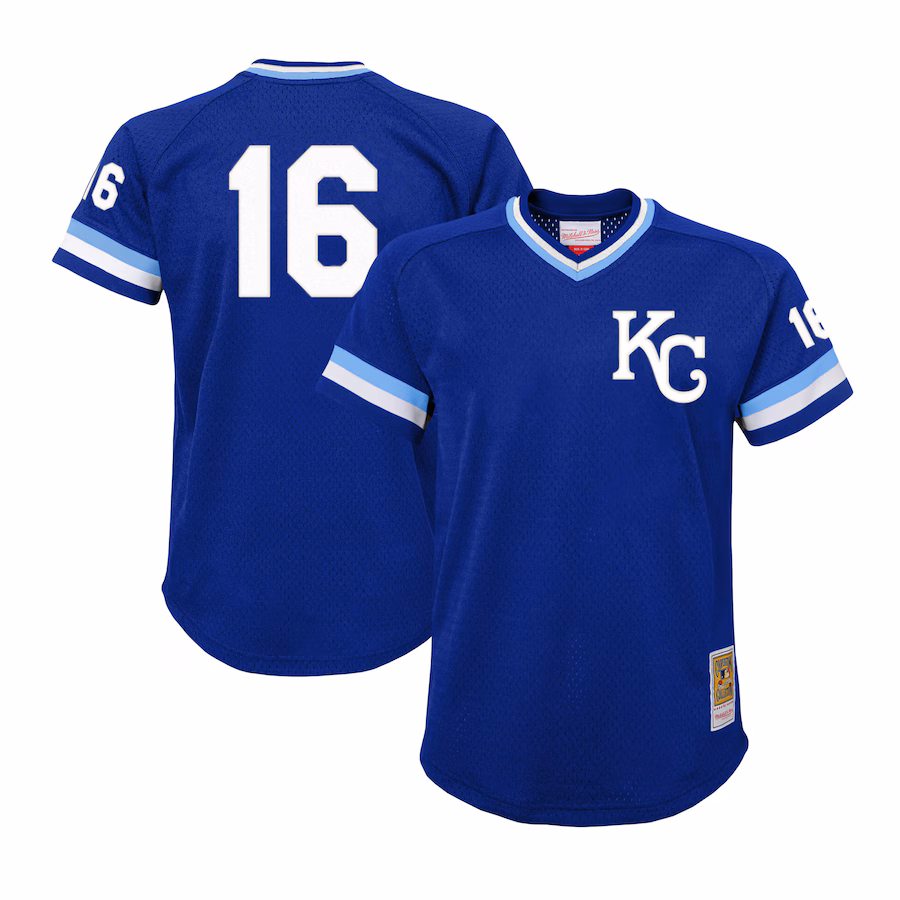 Youth Kansas City Royals Bo Jackson Mitchell & Ness Royal Cooperstown Collection Mesh Batting Practice Jersey - Puhuasuan