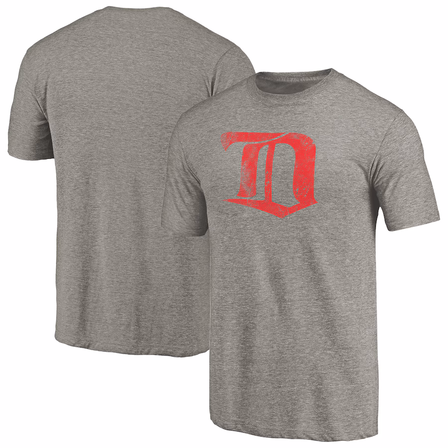 Men's Detroit Red Wings Ash Throwback Logo 1926-1927 Tri-Blend T-Shirt - Puhuasuan