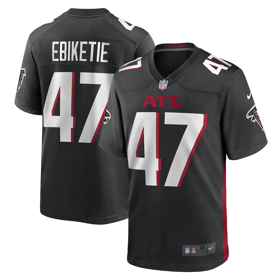Men's Arnold Ebiketie Atlanta Falcons Nike Black Game Player Jersey - Puhuasuan