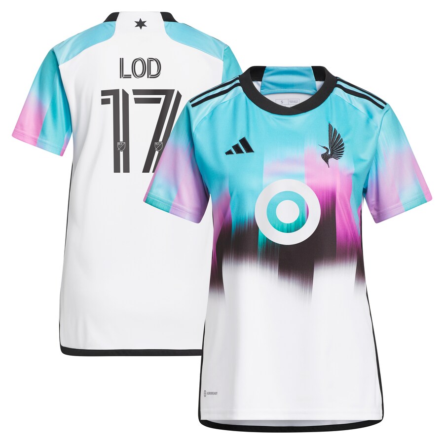 Women's Minnesota United FC Robin Lod adidas White 2023 The Northern Lights Kit Replica Jersey - Puhuasuan