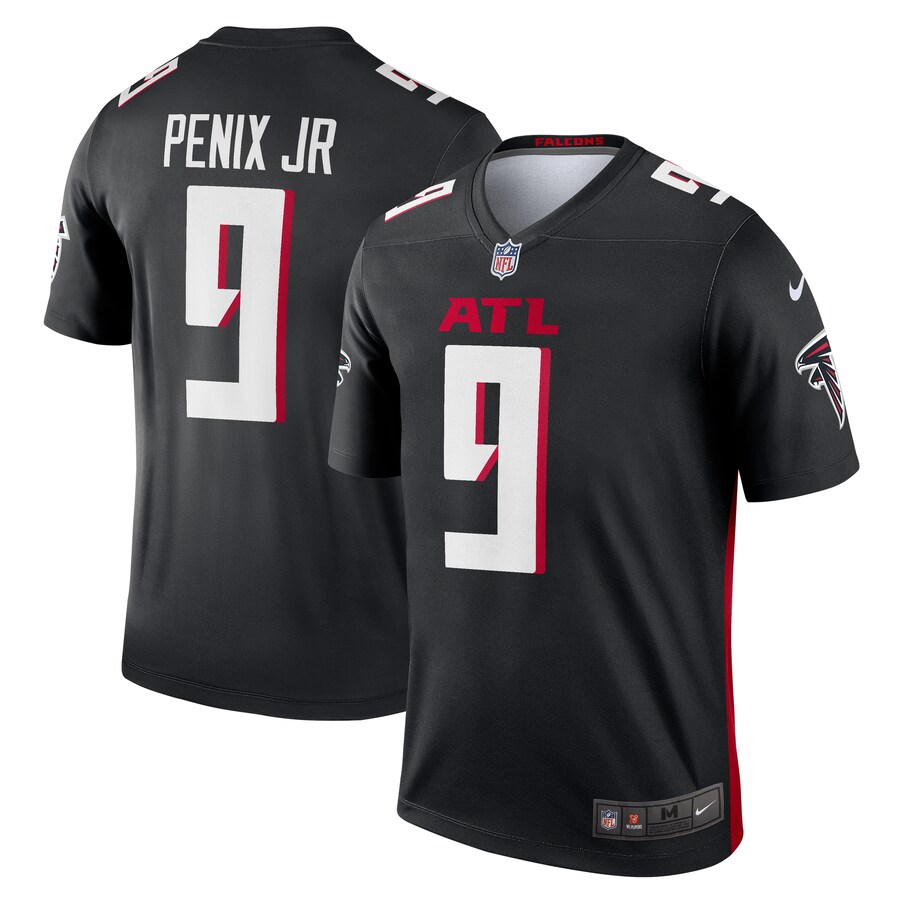 Men's Atlanta Falcons Michael Penix Jr. Nike Black Team Legend Jersey - Puhuasuan