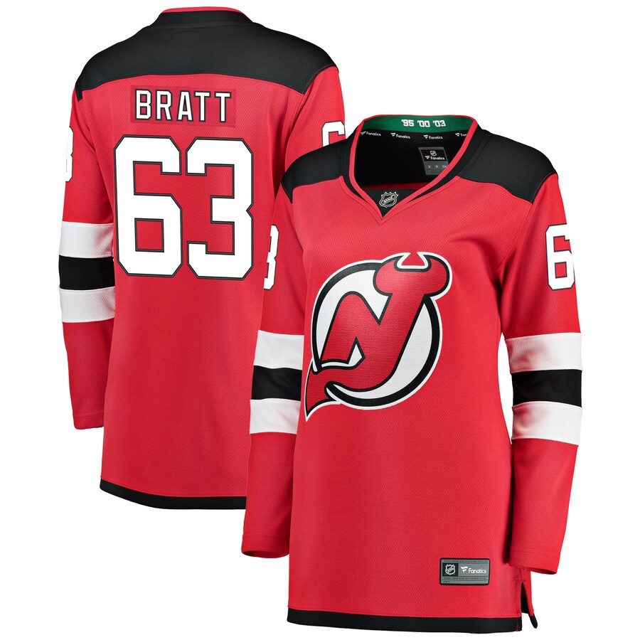Women's New Jersey Devils Jesper Bratt Fanatics Branded Red Breakaway Player Jersey - Puhuasuan