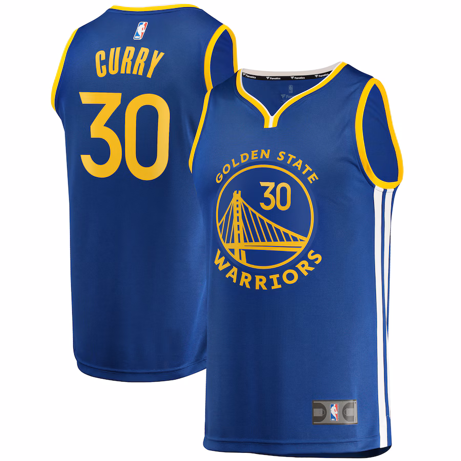 Youth Golden State Warriors Stephen Curry Fanatics Royal 2022/23 Fast Break Replica Player Jersey - Icon Edition - Puhuasuan