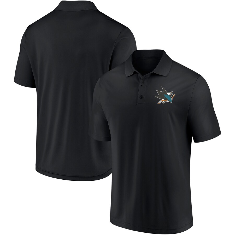 Men's San Jose Sharks Fanatics Black Winning Streak Polo - Puhuasuan