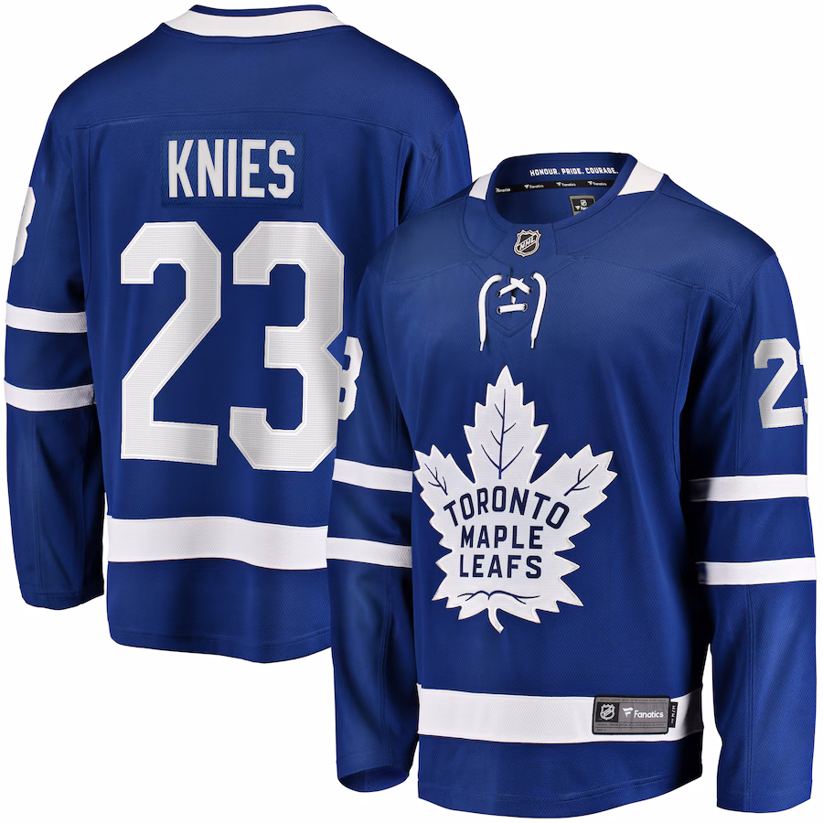 Men's Toronto Maple Leafs Matthew Knies Fanatics Blue Home Premier Breakaway Player Jersey - Puhuasuan