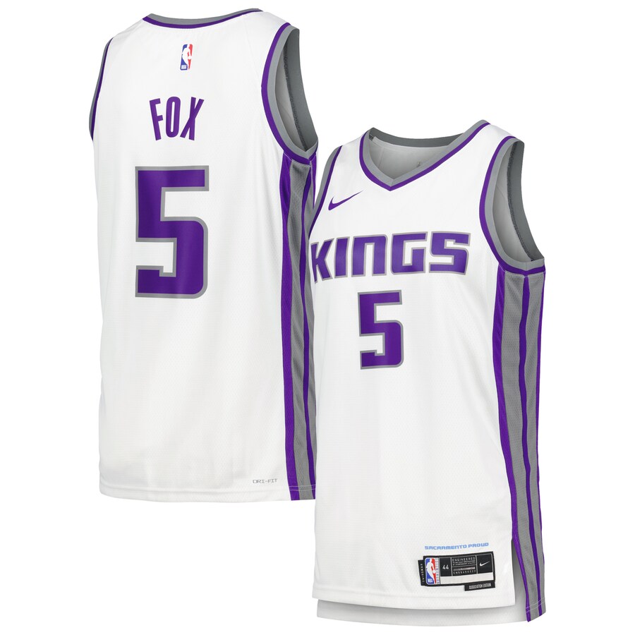 Men's Sacramento Kings De'Aaron Fox Nike White Swingman Player Jersey - Association Edition - Puhuasuan