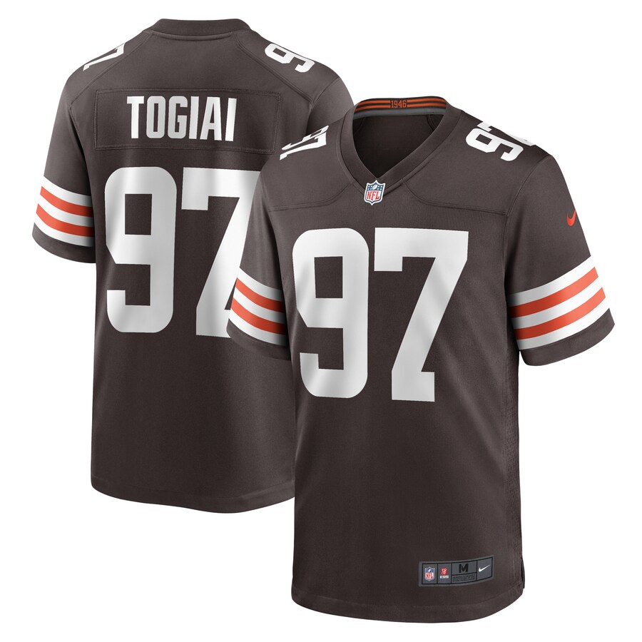 Men's Cleveland Browns Tommy Togiai Nike  Brown  Game Jersey - Puhuasuan