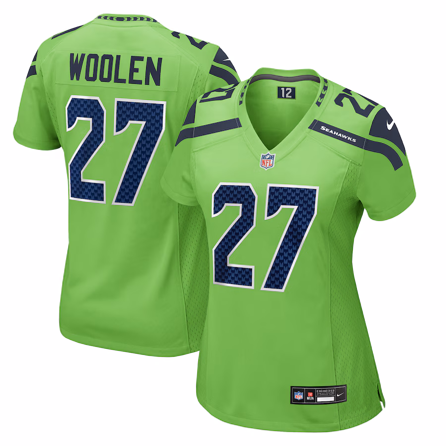 Women's Seattle Seahawks Tariq Woolen Nike Neon Green  Game Jersey - Puhuasuan