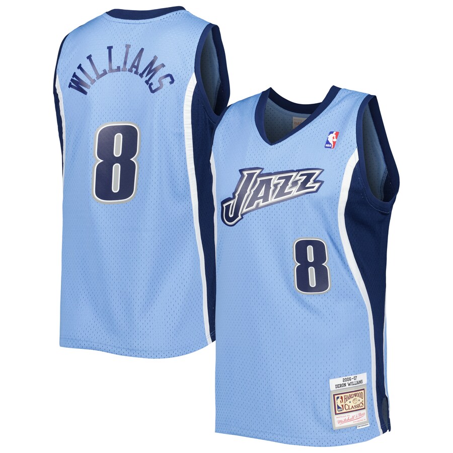 Men's Utah Jazz Deron Williams Mitchell & Ness Blue 2001/02 Hardwood Classics Swingman Jersey - Puhuasuan